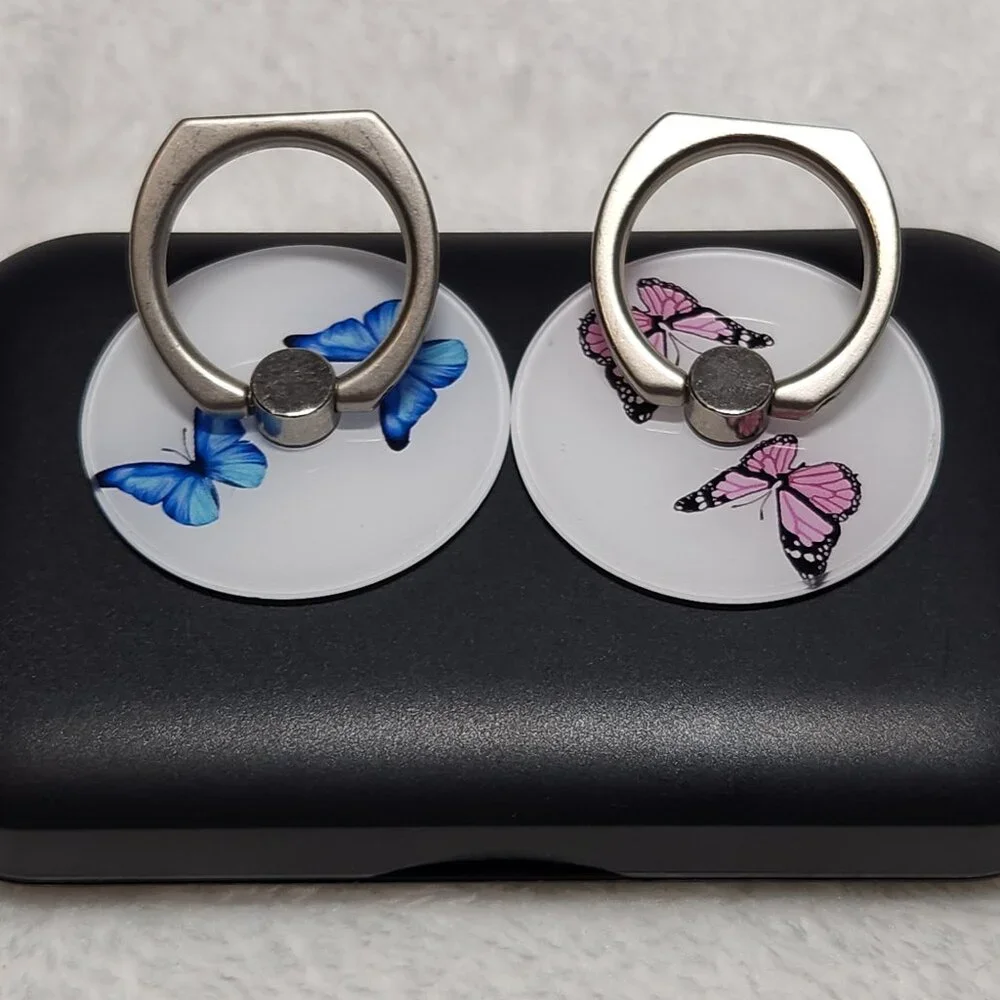 NEW!!! Bundle of 2Butterfly Cellphone or iPad Ring Holder - Pink and Blue